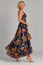 Celeste | Vestido floral de un hombro