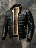 Chaqueta de hombre con cuello alto y cremallera