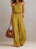Celia | Mono largo color camel con cuello halter