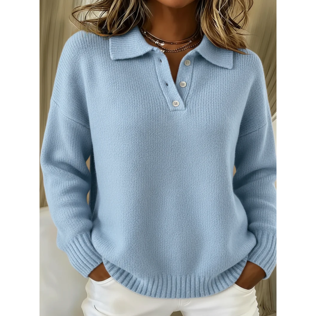 Esther | Jersey con cuello polo y botones