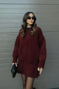 Beatrice | Conjunto de jersey y falda de punto