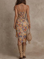 Eva | Vestido midi bohemio con estampado floral