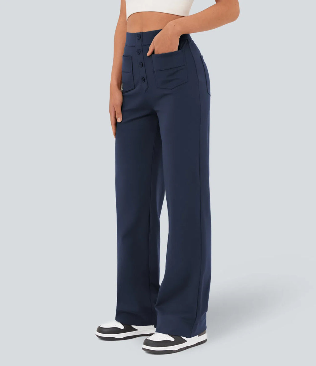 Leyre | Pantalón casual recto con bolsillos