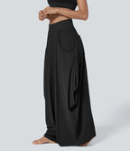 Izaskun | Pantalón fluido de pierna ancha con bolsillos