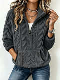 Mirella | Jersey con media cremallera y textura en relieve