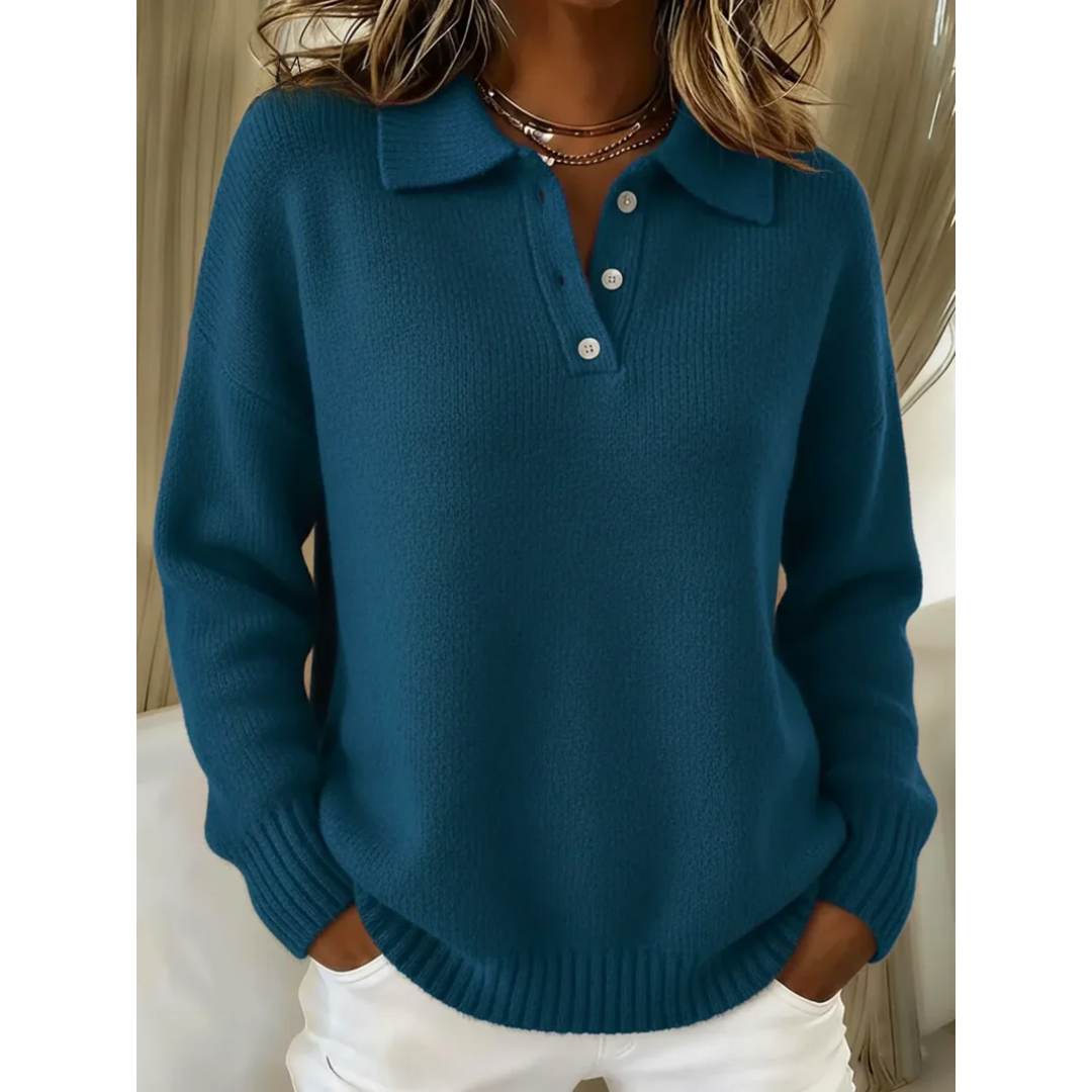 Esther | Jersey con cuello polo y botones
