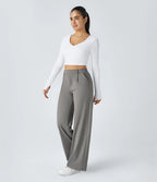 Gemma | Pantalón recto de cintura alta