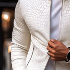 Adolfo | Chaqueta efecto piel con estampado mineral para hombre
