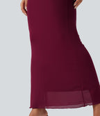 Nekane | Falda maxi ajustada con detalle de cordones