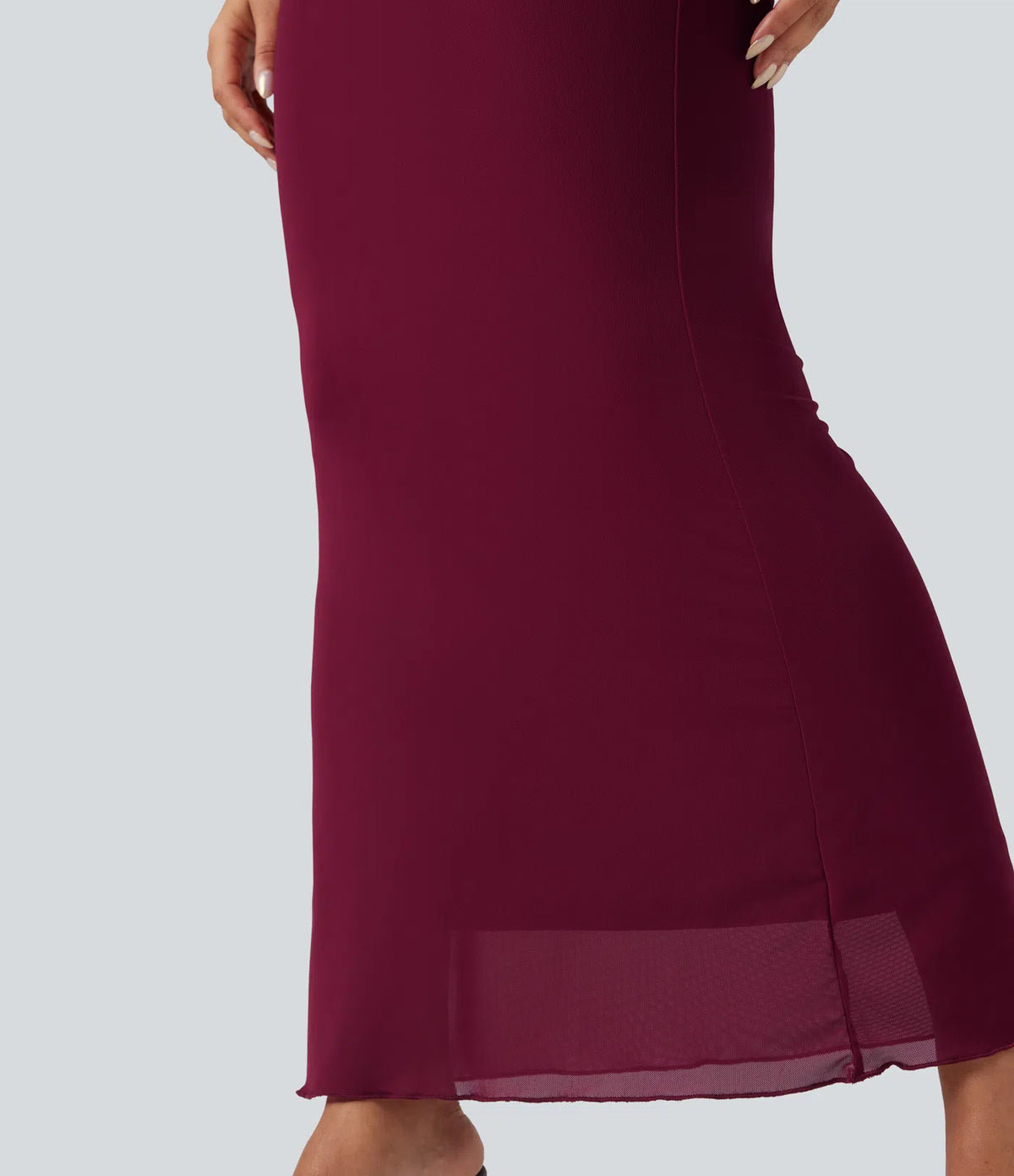 Nekane | Falda maxi ajustada con detalle de cordones