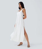 Marisol | Vestido maxi fluido con espalda abierta