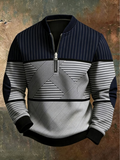 Viktor | Jersey de hombre con media cremallera y diseño geométrico