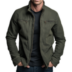Agustín | Chaqueta casual de algodón lavado para hombre
