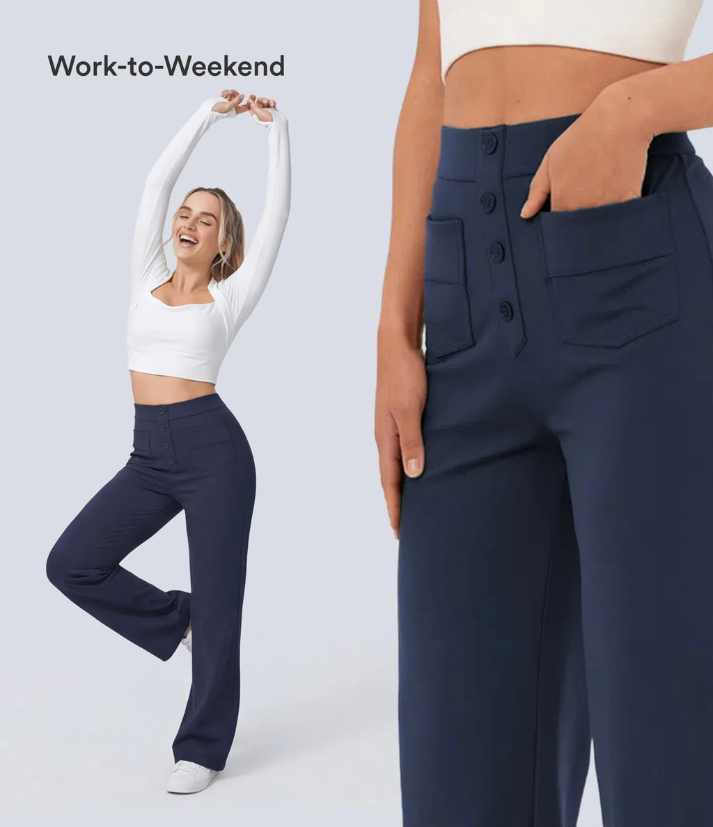 Leyre | Pantalón casual recto con bolsillos