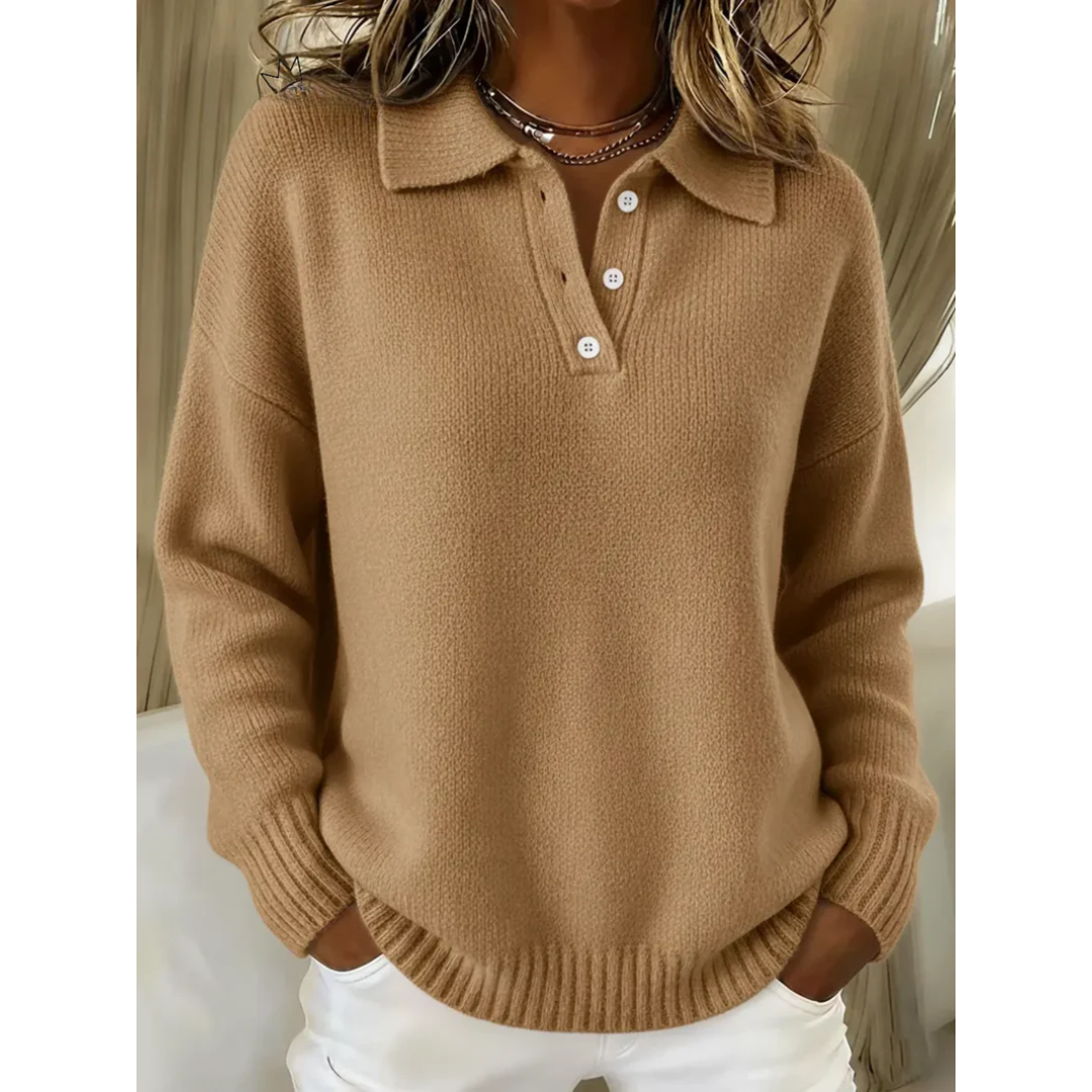 Esther | Jersey con cuello polo y botones