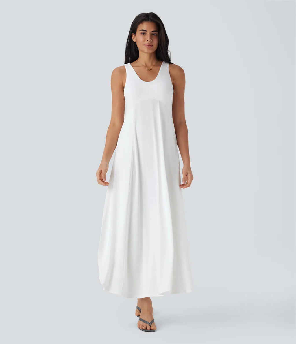 Marisol | Vestido maxi fluido con espalda abierta