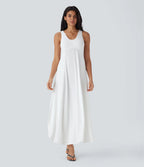 Marisol | Vestido maxi fluido con espalda abierta