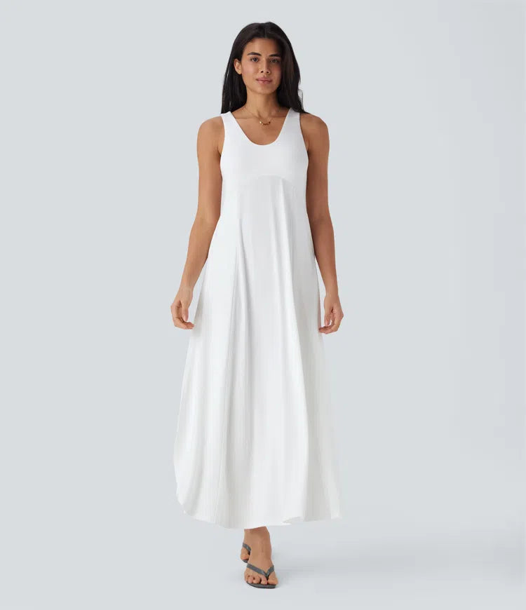 Marisol | Vestido maxi fluido con espalda abierta