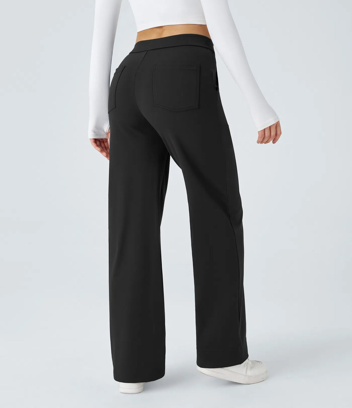 Arantza | Pantalón recto de cintura alta con bolsillos