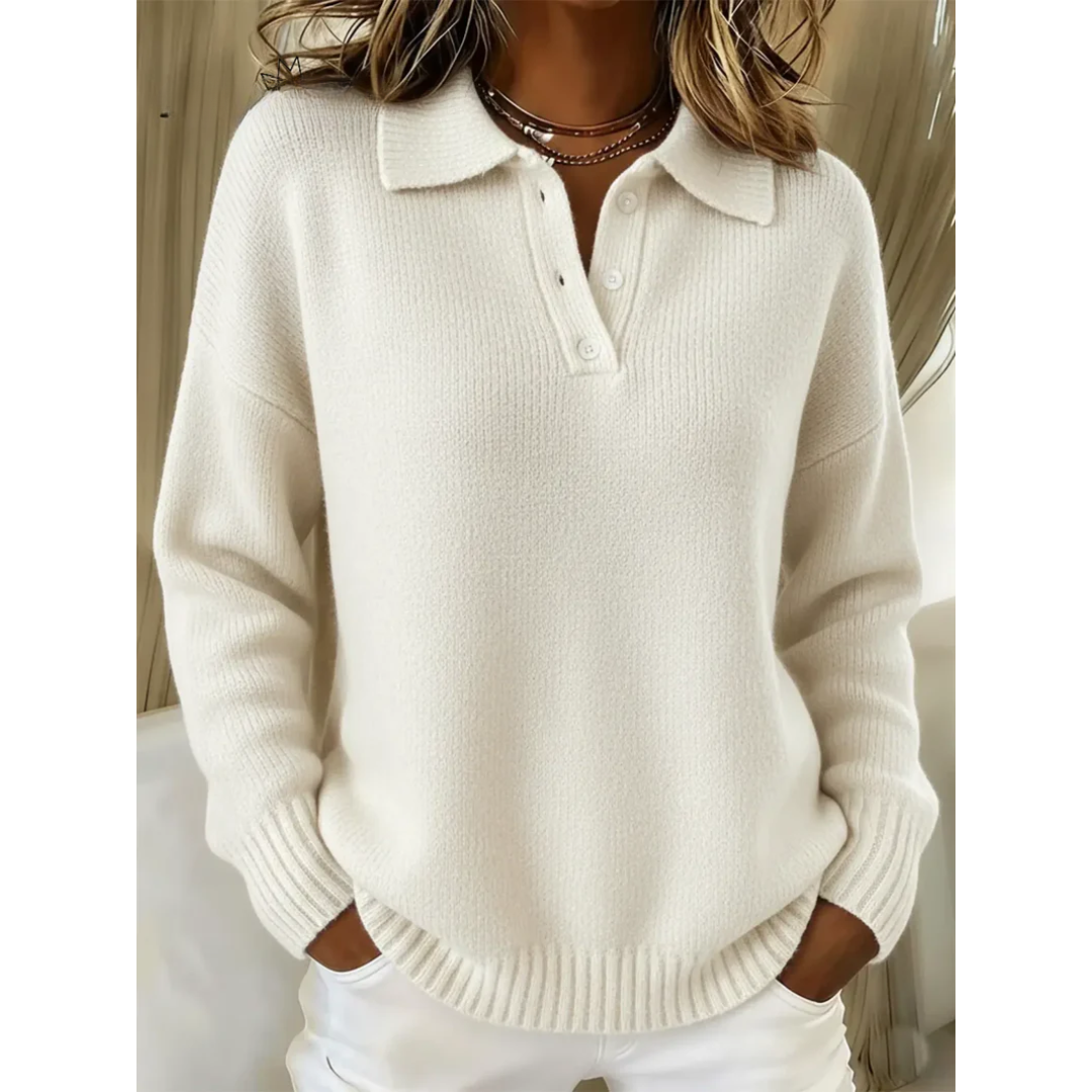 Esther | Jersey con cuello polo y botones