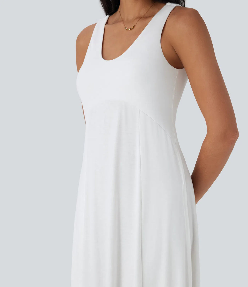 Marisol | Vestido maxi fluido con espalda abierta