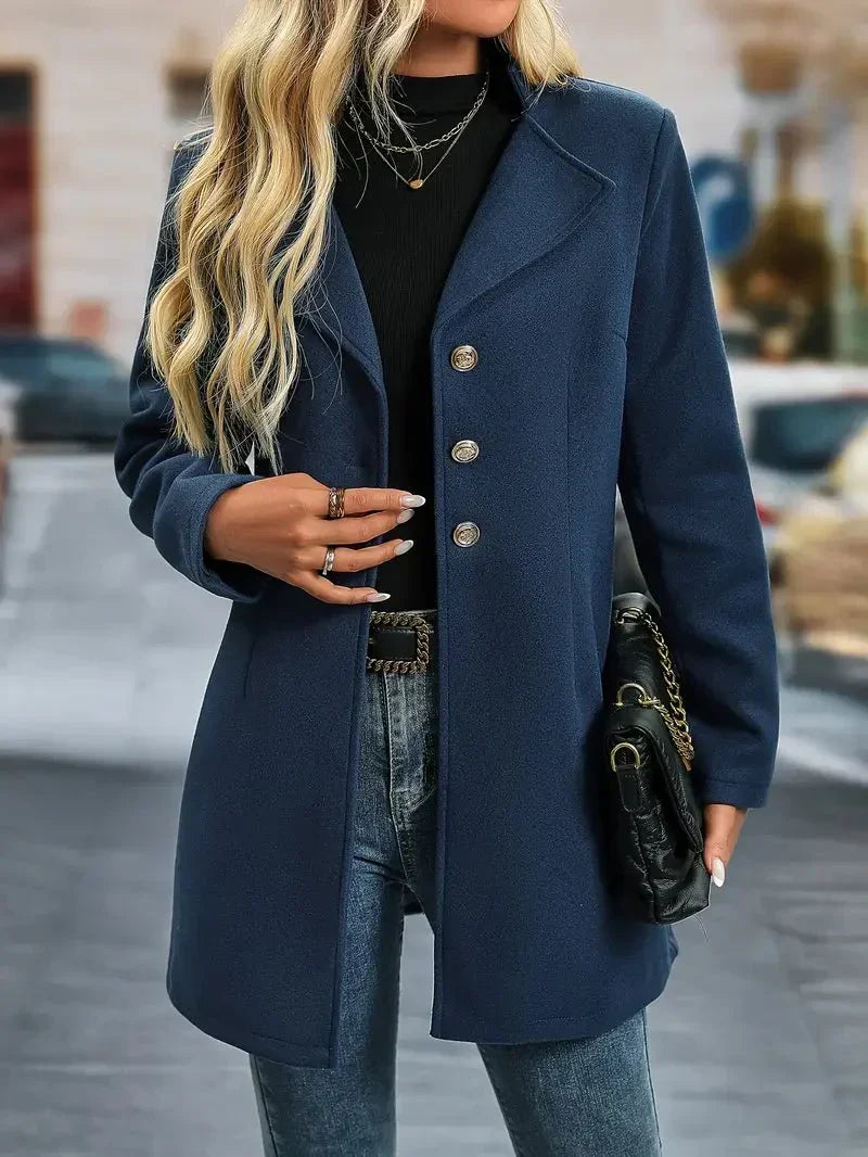 Blazer largo con botones y solapas