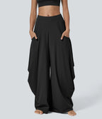 Izaskun | Pantalón fluido de pierna ancha con bolsillos