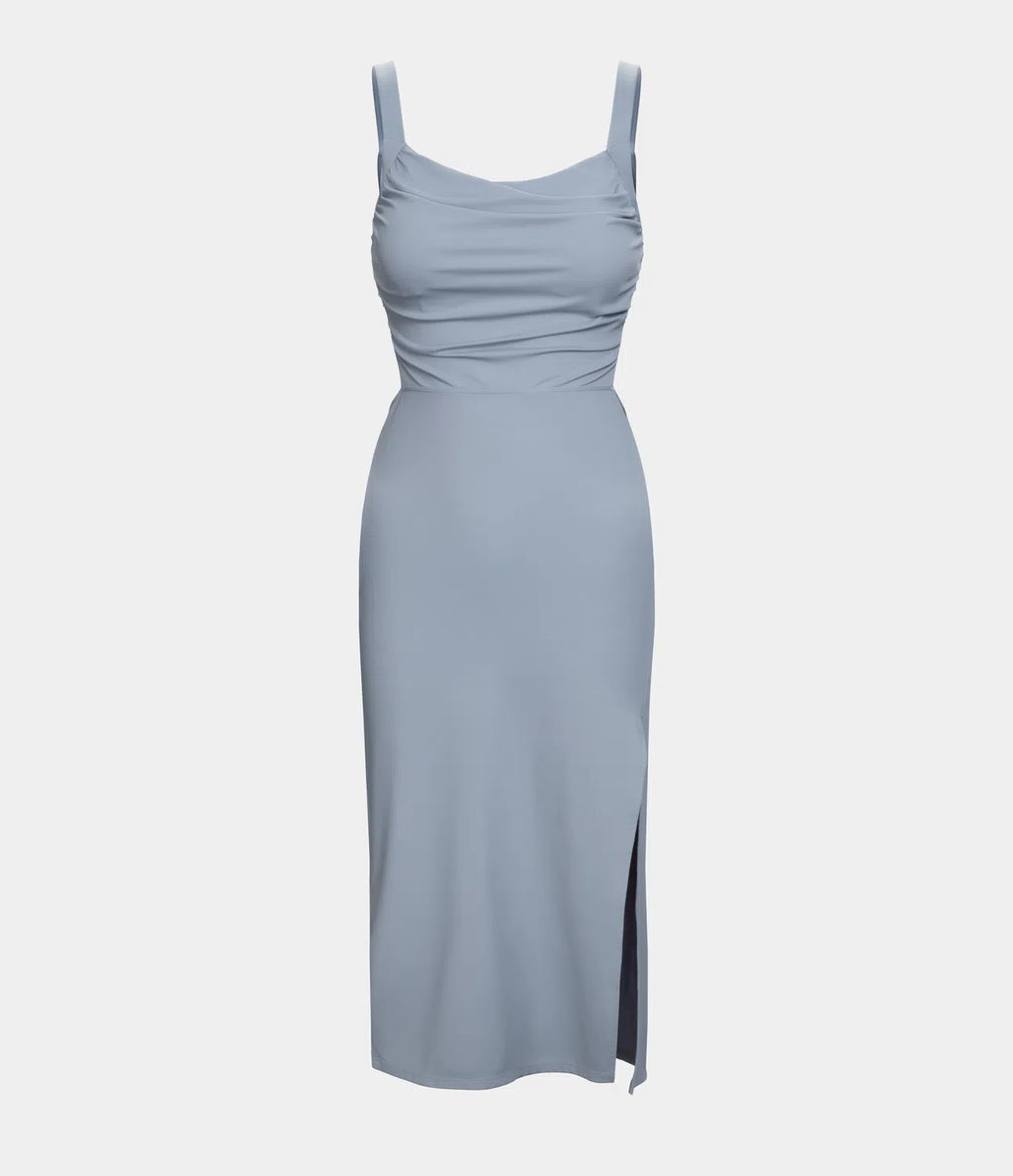 Consuelo | Vestido midi ajustado con espalda abierta