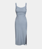 Miren | Vestido midi con cordones y espalda abierta