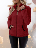 Yara | Chaqueta de efecto borreguito con cremallera