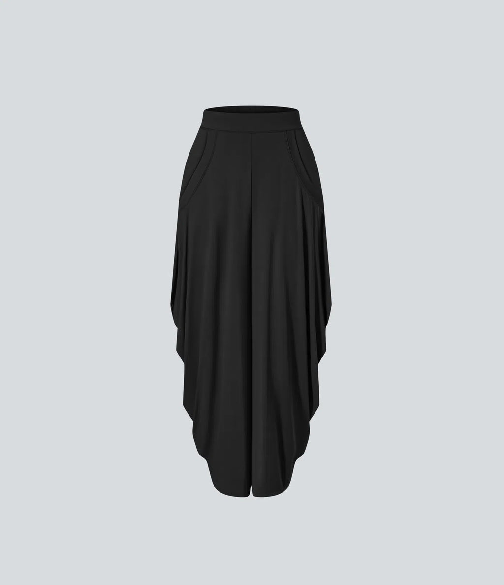 Izaskun | Pantalón fluido de pierna ancha con bolsillos