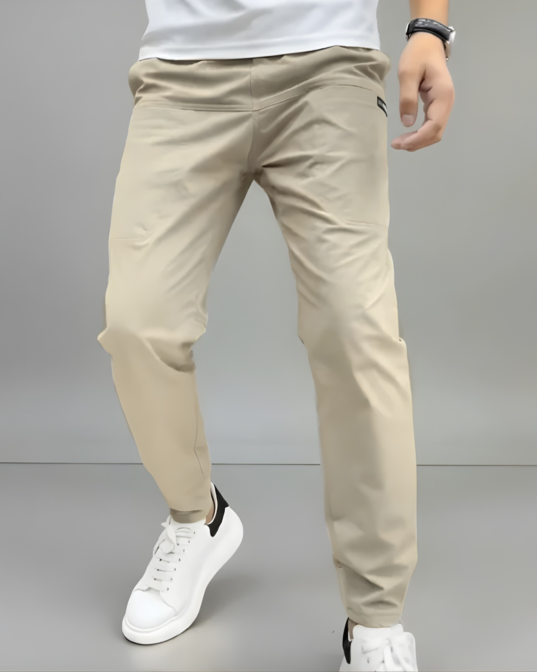 Pantalón elástico entallado para hombre