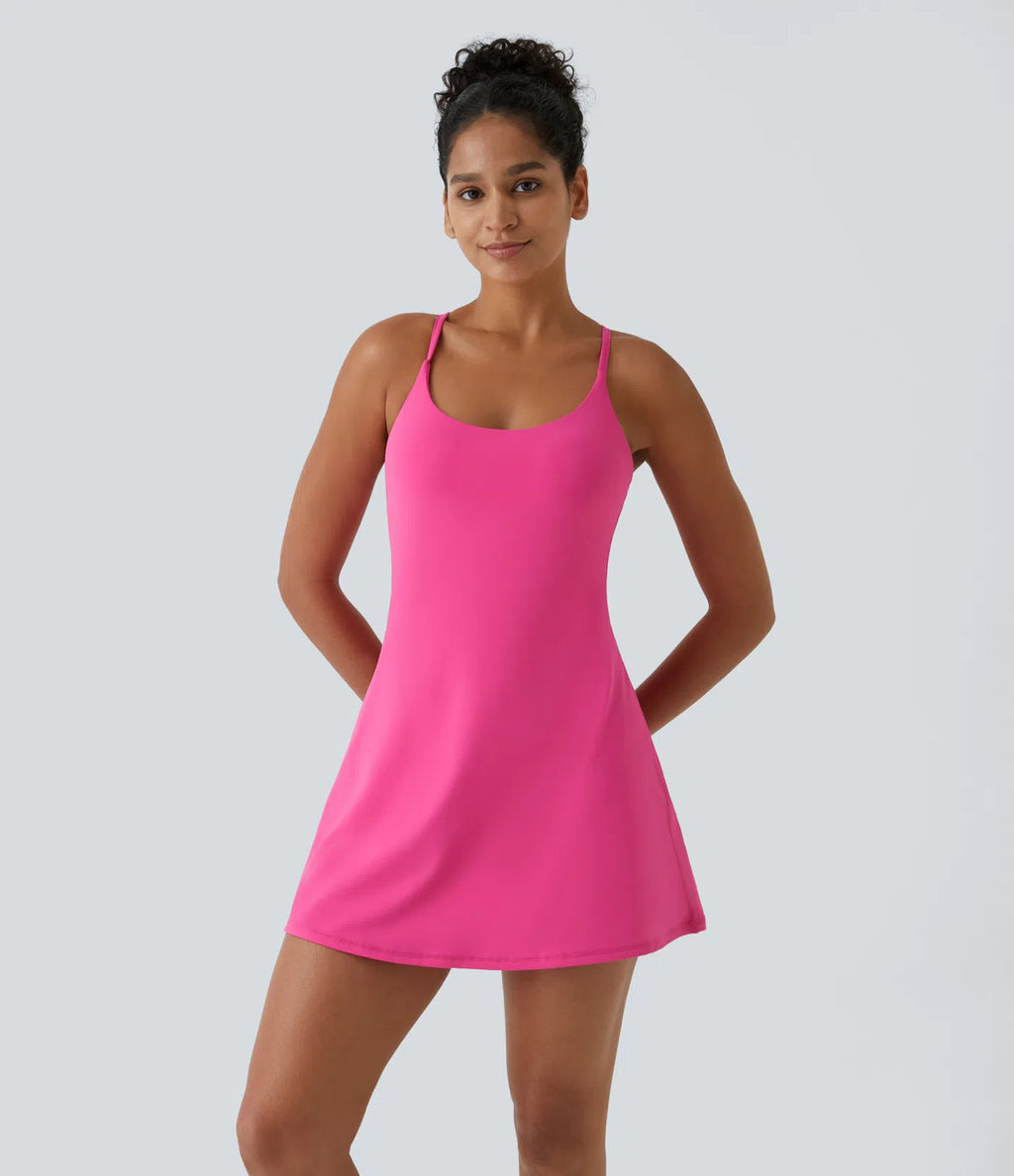 Maite | Vestido deportivo suave con espalda abierta