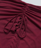 Nekane | Falda maxi ajustada con detalle de cordones