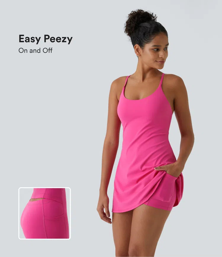 Maite | Vestido deportivo suave con espalda abierta