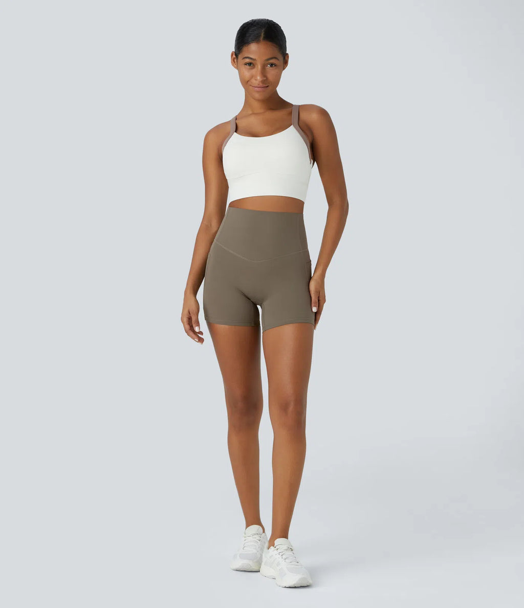 Elisa | Pantalón corto ciclista moldeador con bolsillos