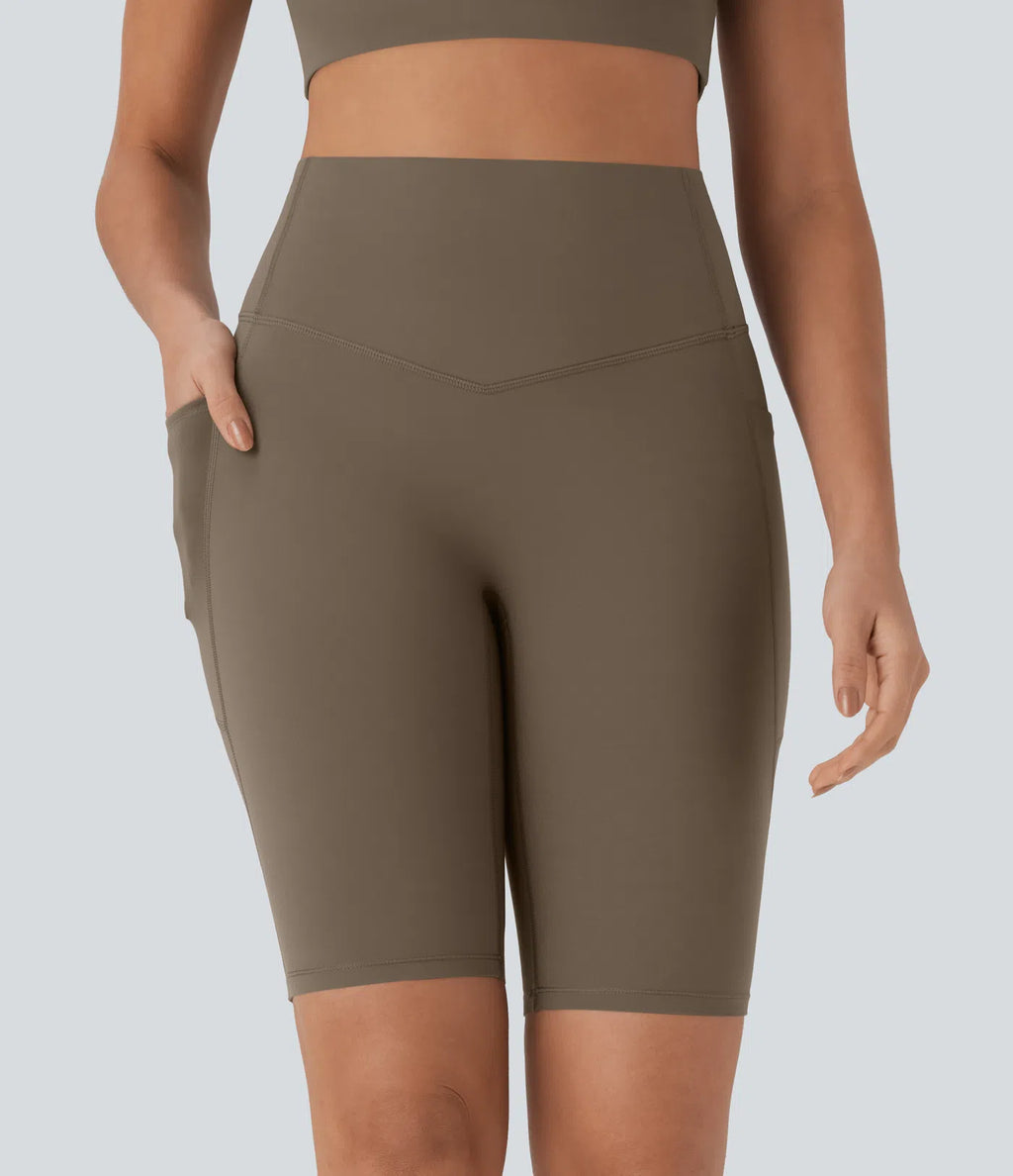 Berta | Pantalón corto ciclista largo con cintura moldeadora