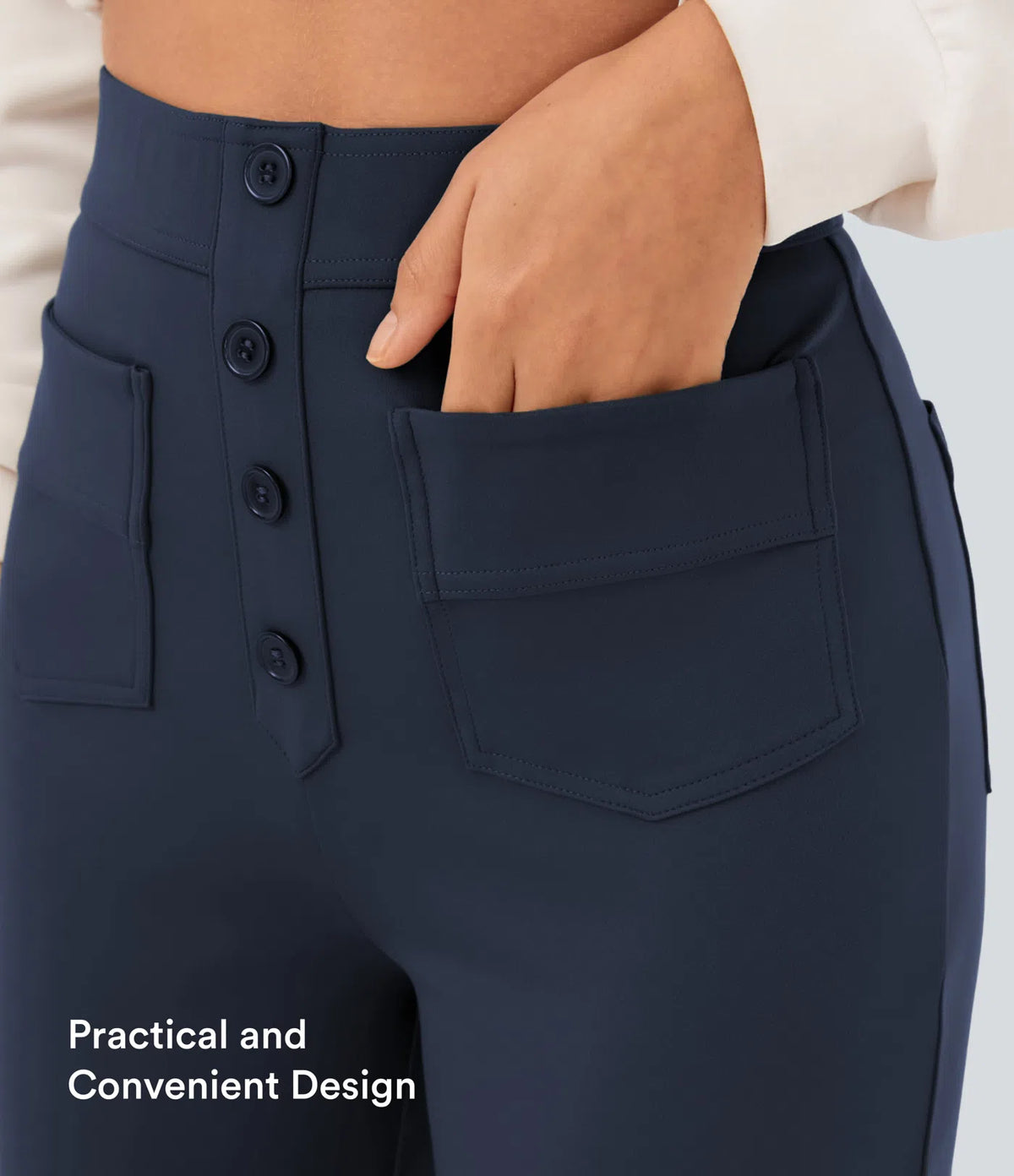 Leyre | Pantalón casual recto con bolsillos