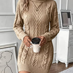 Hadley | Vestido de punto trenzado y cuello alto