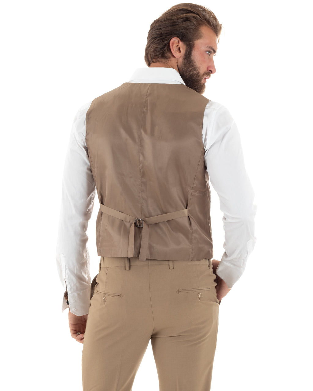 Baltasar | Traje camel de tres piezas para hombre