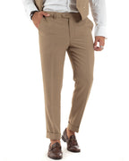 Baltasar | Traje camel de tres piezas para hombre
