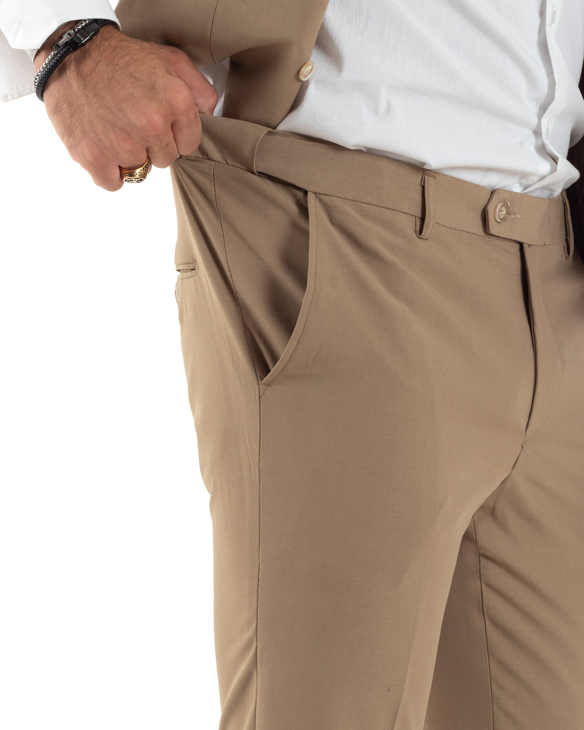 Baltasar | Traje camel de tres piezas para hombre