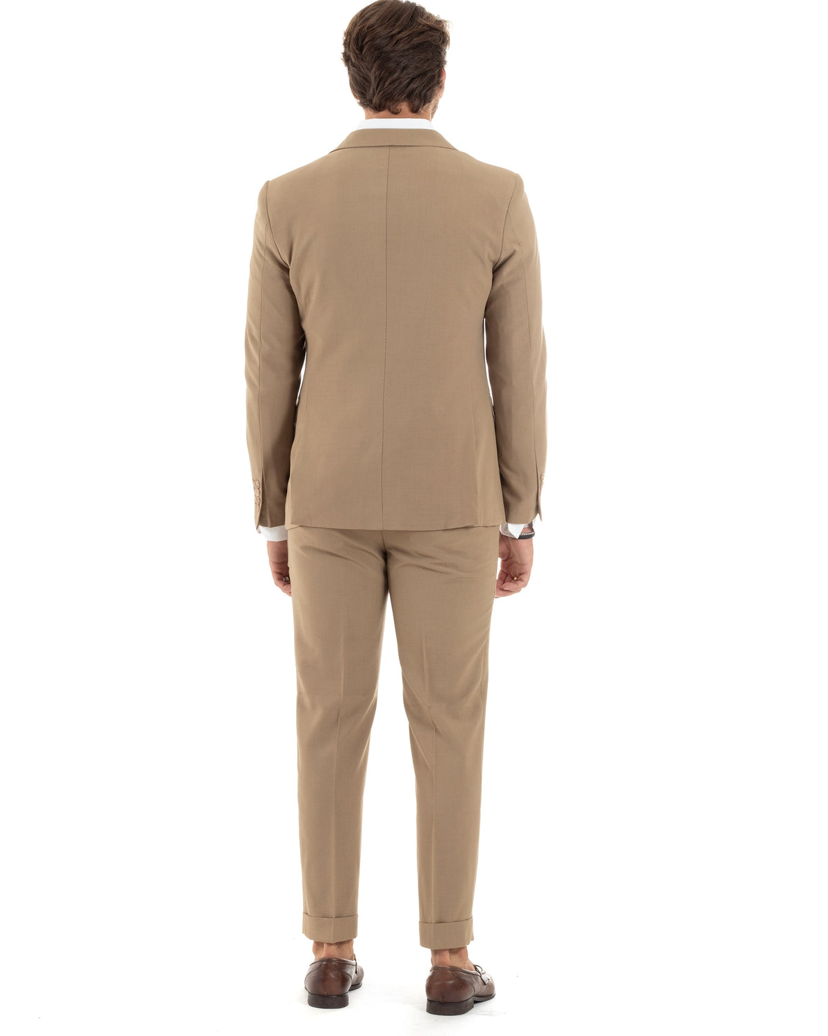 Baltasar | Traje camel de tres piezas para hombre