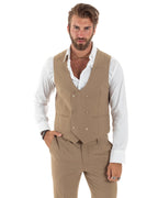 Baltasar | Traje camel de tres piezas para hombre