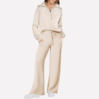 Conjunto de sudadera con capucha y pantalón ancho
