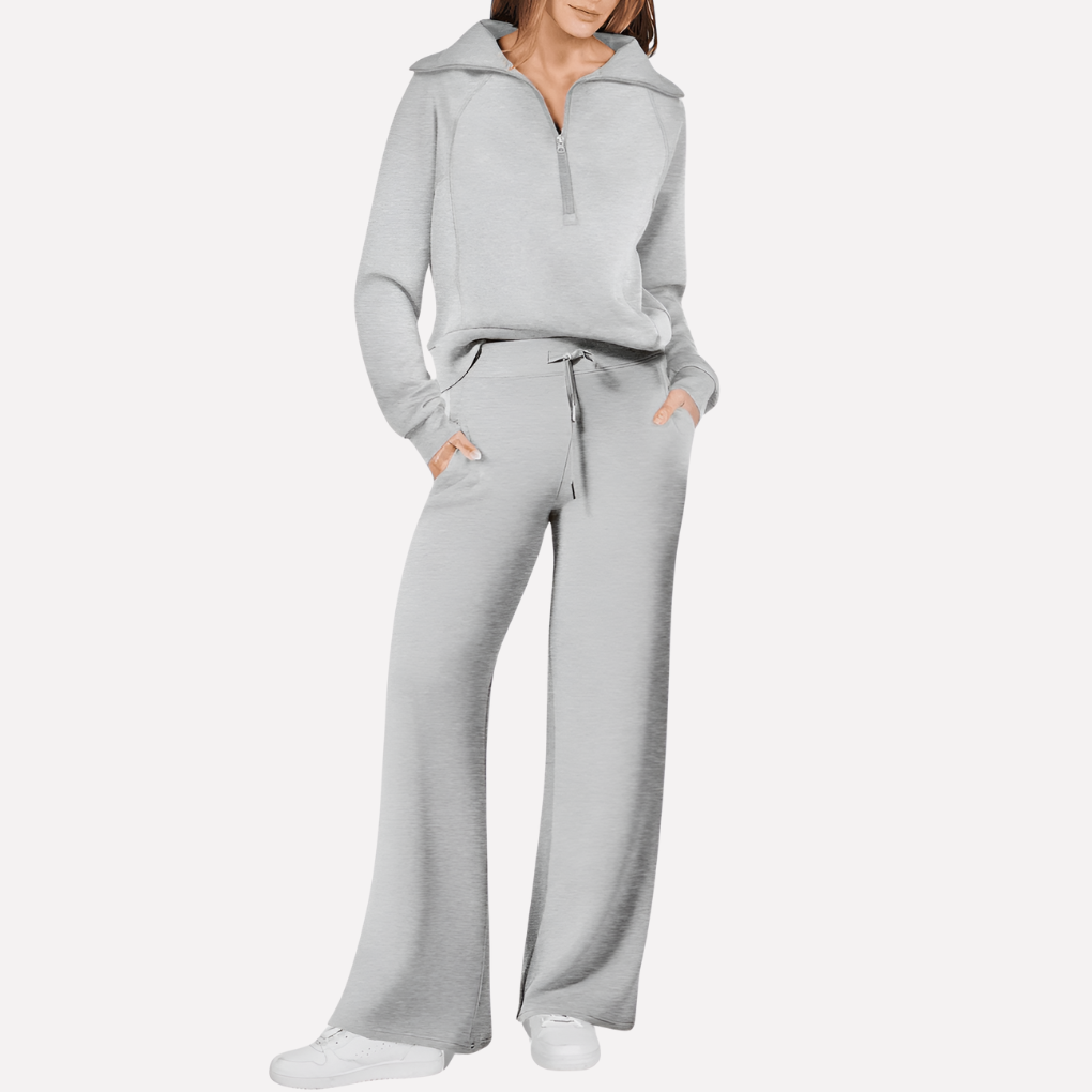 Conjunto de sudadera con capucha y pantalón ancho