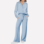 Conjunto de sudadera con capucha y pantalón ancho