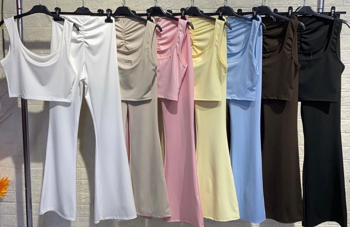 Lagos | Conjunto de top corto y pantalón palazzo