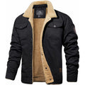 Chaqueta de hombre con cuello de efecto borreguito