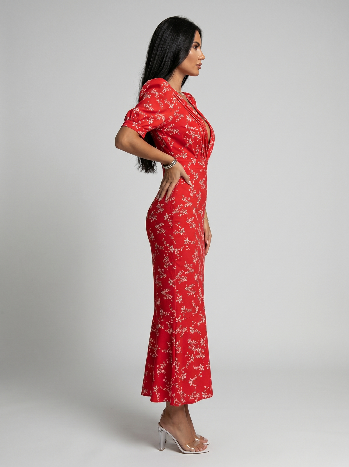 Jaione | Vestido con diseño floral y cuello en V